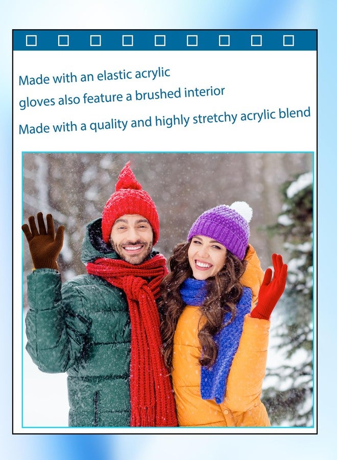 Skyebed 20 Pairs Winter Gloves Thermal Magic Glove Bulk Knit Gloves for Women Men Teens Unisex (Color Set 2, One Size) - Image 5